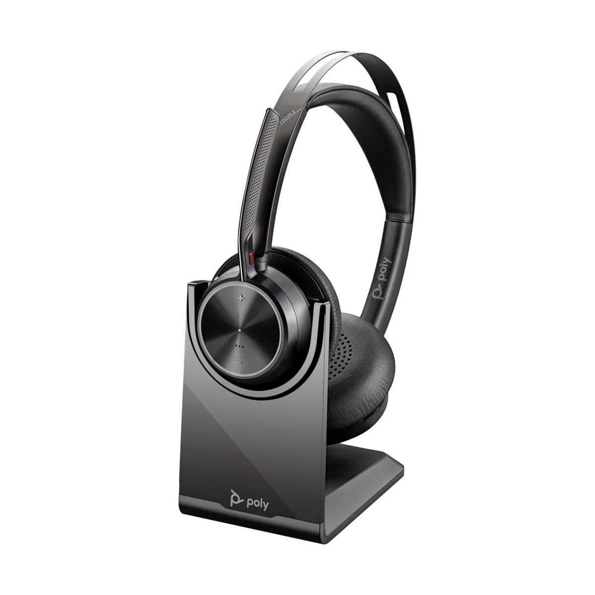 Слушалки HP Poly Voyager Focus 2 USB-CC + USB-C/A адаптер + Стойка за зареждане SmartBuy