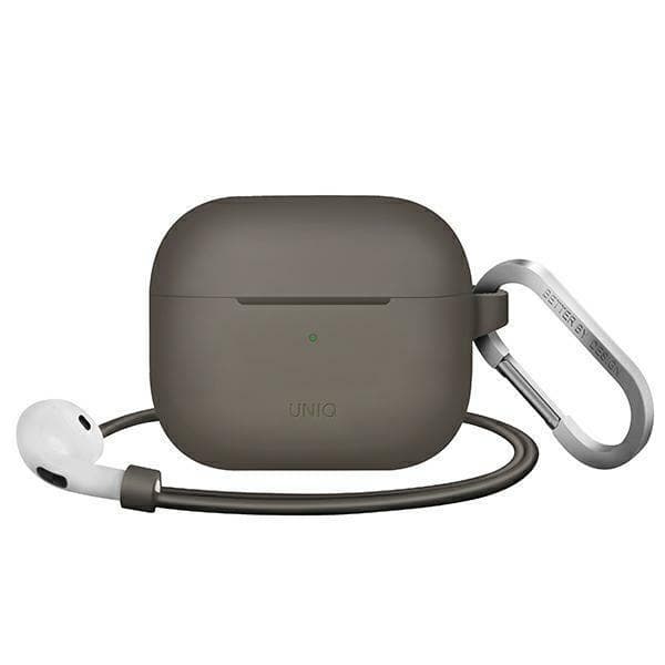 Силиконов (TPU) калъф и силиконово въженце за Apple AirPods 3 - Uniq Vencer Silicone Hang Case (светлокафяв)