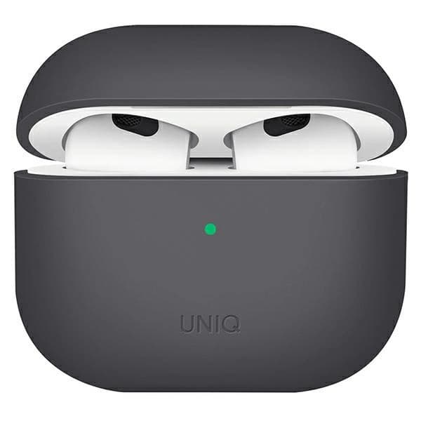 Силиконов (TPU) калъф за Apple AirPods 3 - Uniq AirPods 3 Lino Silicone Case (черен)