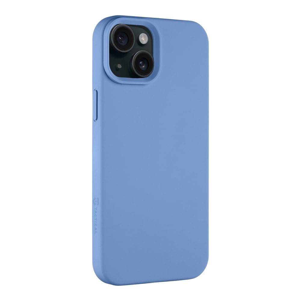 Калъф за Apple iPhone 15 Plus, силиконов, Tactical Velvet Smoothie Cover (57983116009), удароустойчив, син