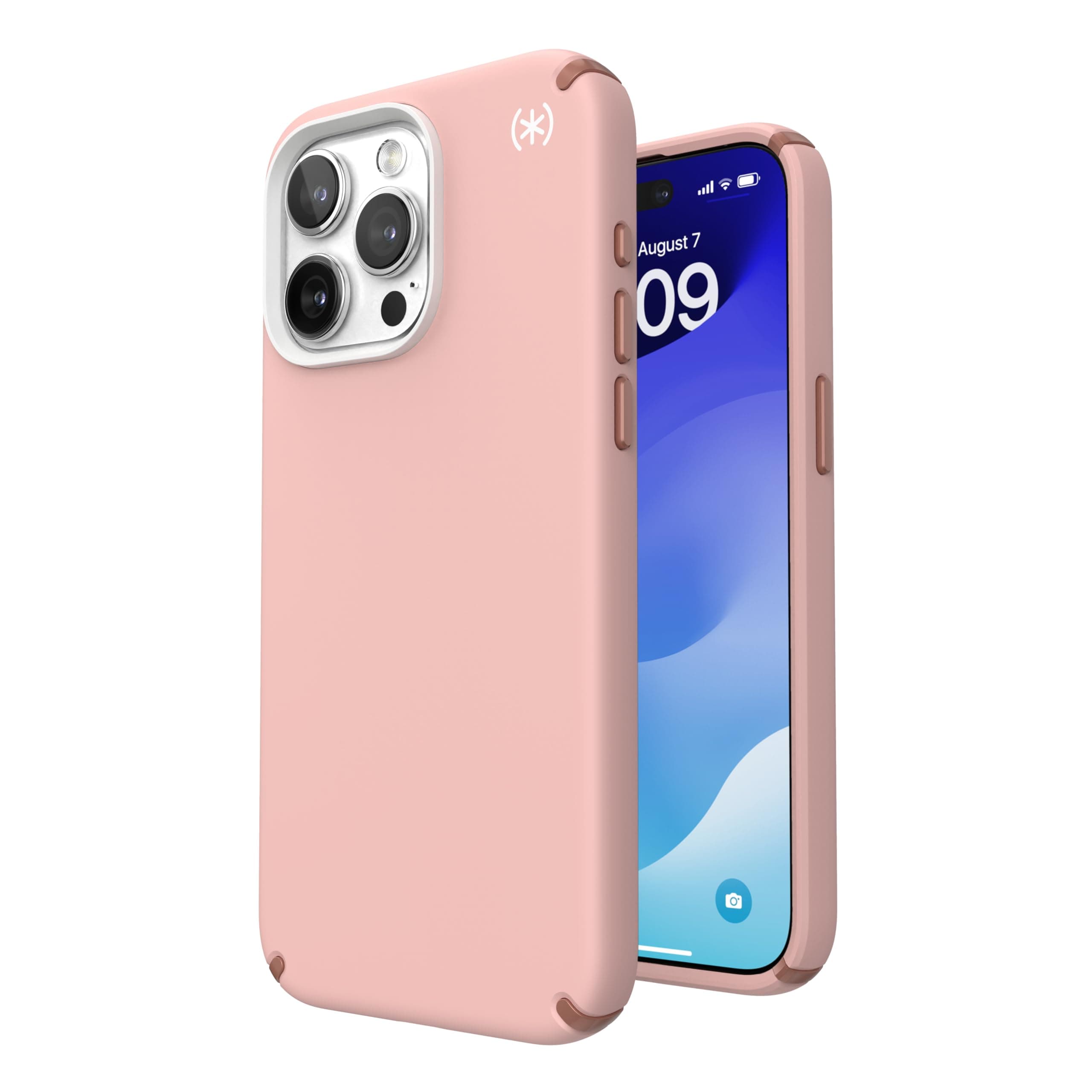 Калъф за Apple iPhone 15 Pro Max, хибриден (термополиуретан и поликарбонат), Speck Presidio 2 Pro Case (150484-3213), удароустойчив, розов