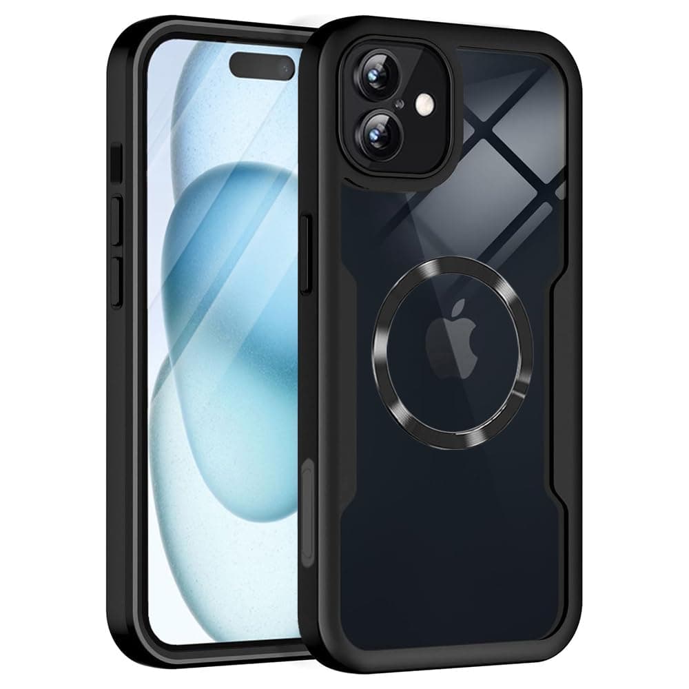 Калъф за Apple iPhone 16, хибриден (термополиуретан и поликарбонат), Techsuit ColorVerse 360 MagSafe Protective Hybrid Case, удароустойчив, прозрачен