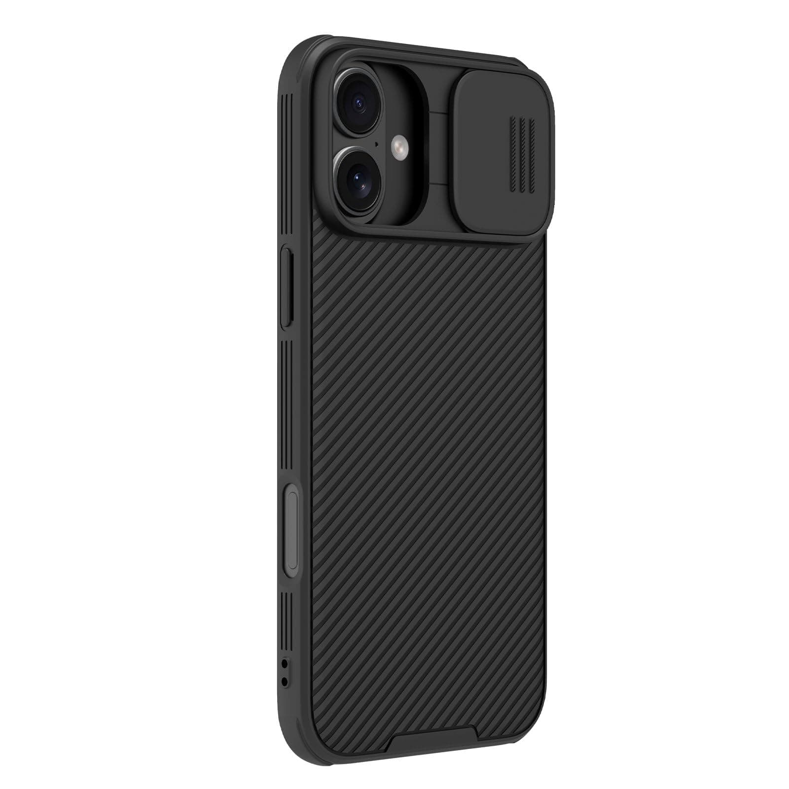Калъф за Apple iPhone 16, хибриден (термополиуретан и поликарбонат), Nillkin CamShield Pro Magnetic Hard Case, удароустойчив, черен