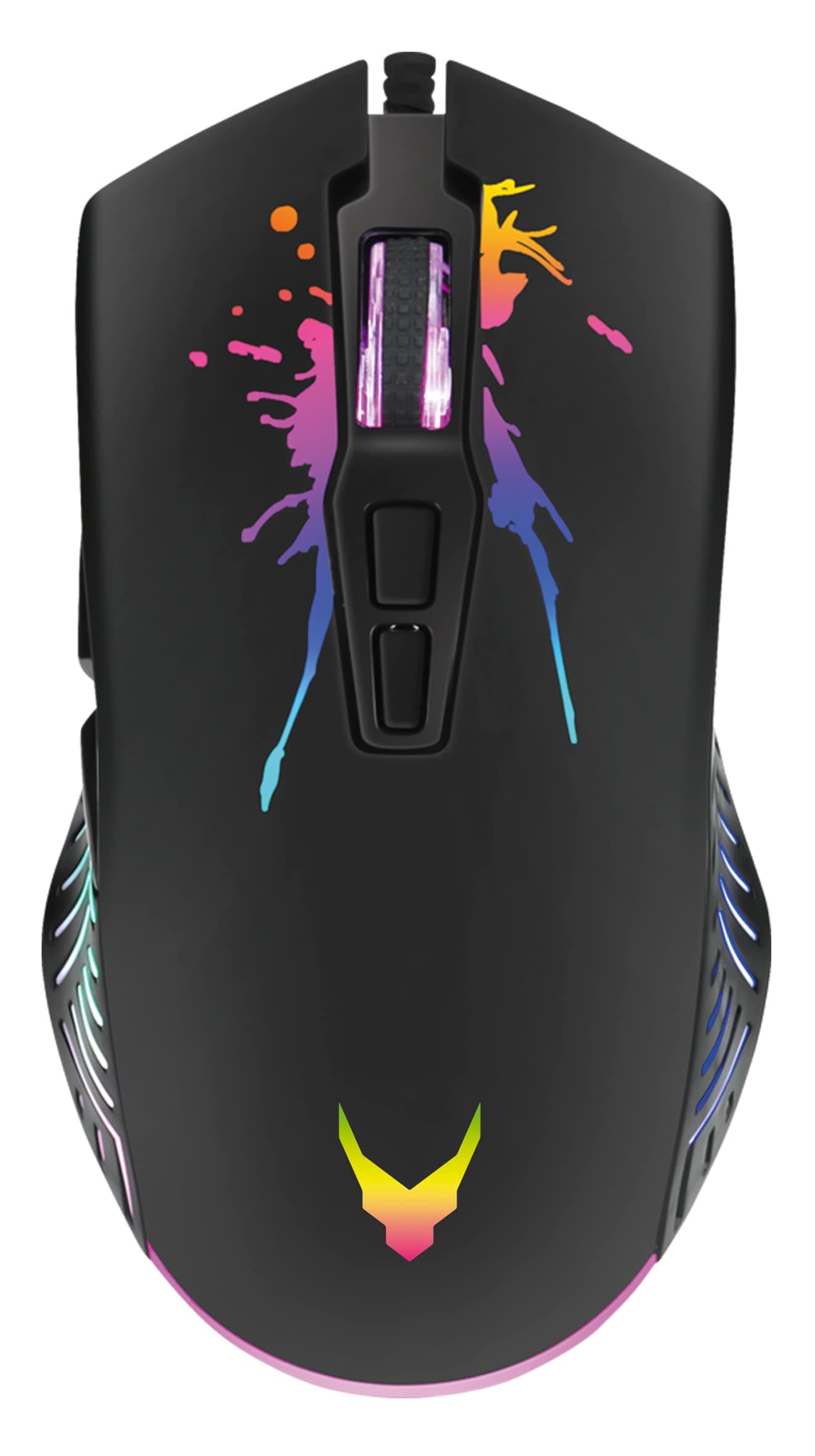Геймърска мишка с LED подсветка (черен) - Varr Wired Gaming Mouse VGM-B05 (за PC)