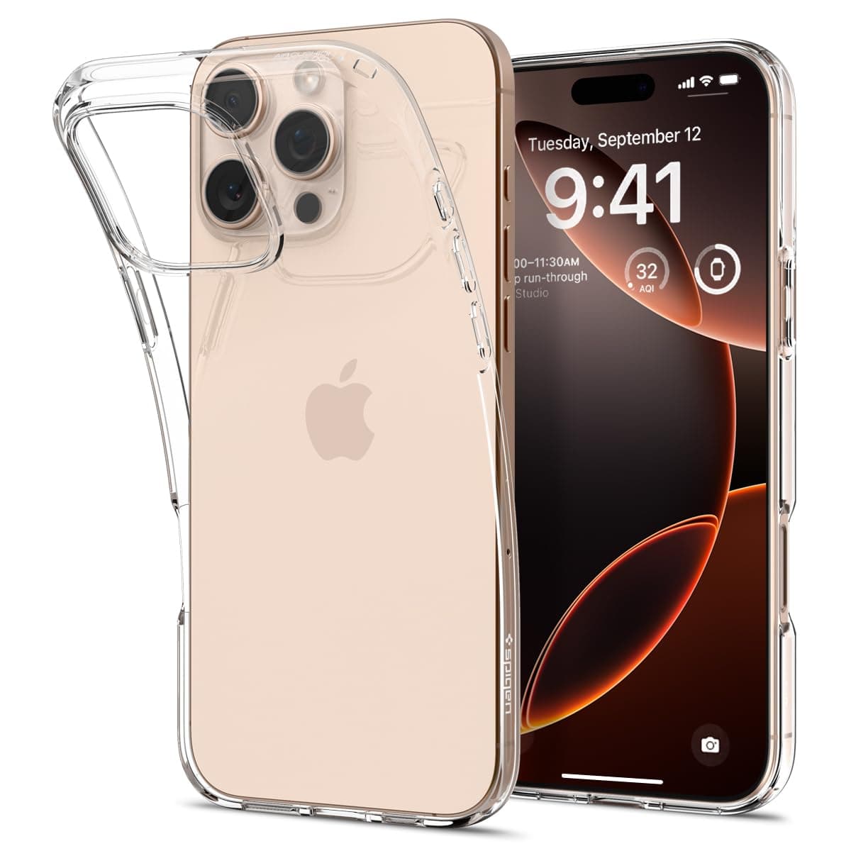 Калъф за Apple iPhone 16 Pro Max, силиконов, Spigen Liquid Crystal Case, удароустойчив, прозрачен