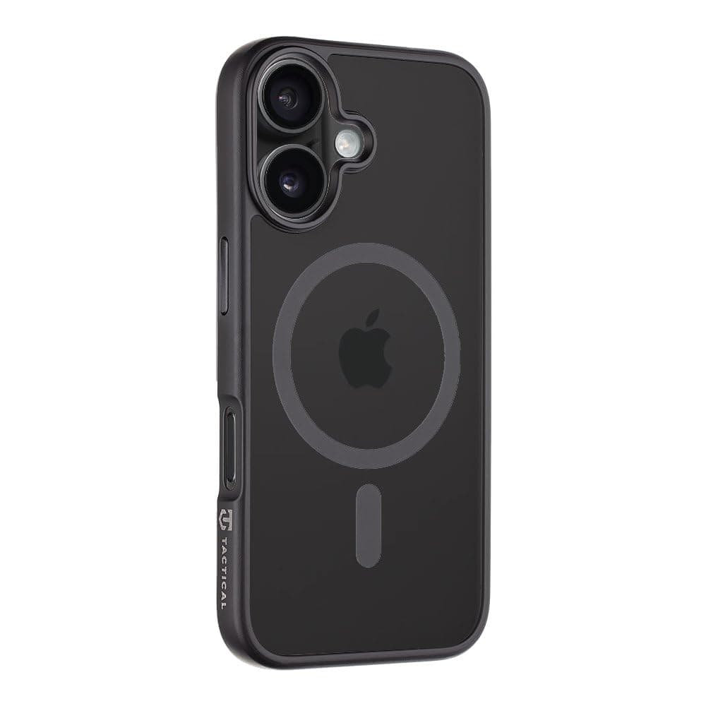 Калъф за Apple iPhone 16, хибриден (термополиуретан и поликарбонат), Tactical MagForce Hyperstealth Cover, удароустойчив, черен