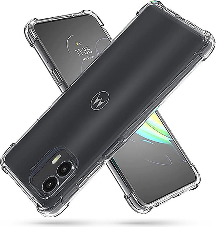 Удароустойчив силиконов (TPU) калъф за Motorola Moto G53 5G - Tech-Protect FlexAir Pro Case (прозрачен)