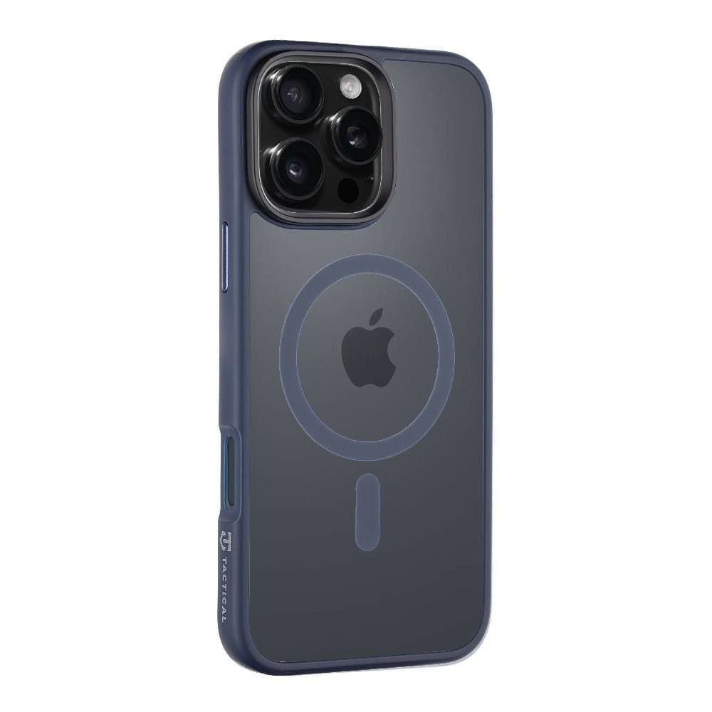 Калъф за Apple iPhone 16 Pro Max, хибриден (термополиуретан и поликарбонат), Tactical MagForce Hyperstealth Cover, удароустойчив, син