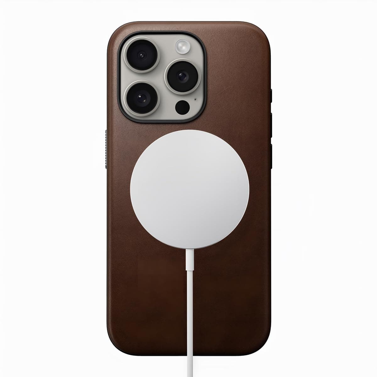 Калъф за Apple iPhone 16 Plus, кожен, Nomad Modern Leather MagSafe Case, с магнит, кафяв