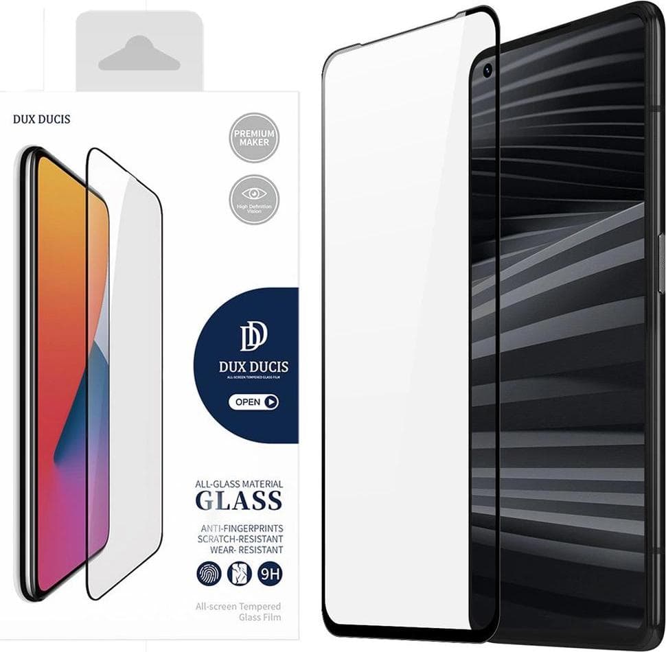 Калено стъклено защитно покритие за целия дисплей на Motorola Moto G50 - Dux Ducis 9D Case Friendly Full Coveraged Tempered Glass (черен-прозрачен)