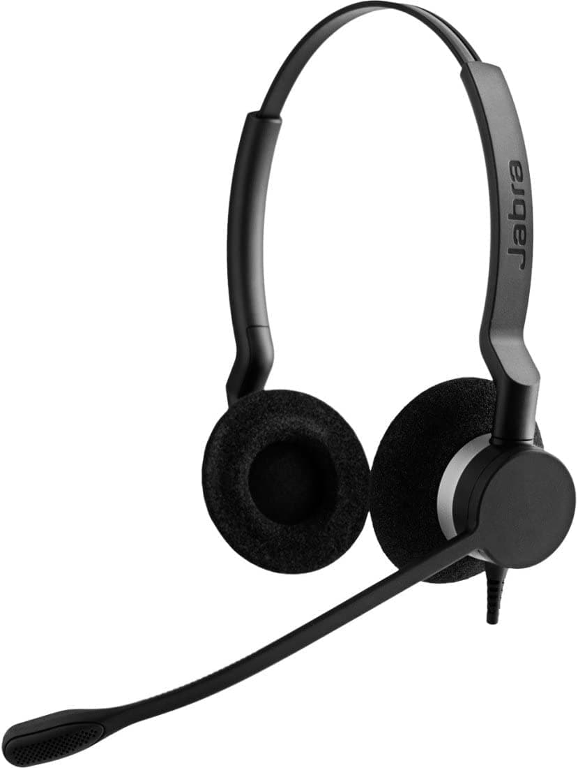 Слушалки Jabra BIZ 2300 QD Mono, черни, noise cancelling, микрофон