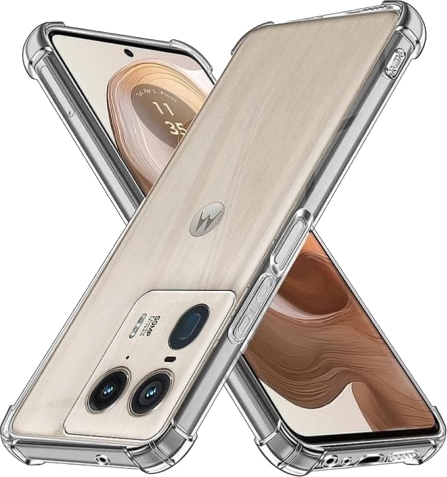 Удароустойчив силиконов (TPU) калъф за Motorola Edge 50 Ultra (прозрачен) - Techsuit Shockproof Clear Silicone Case