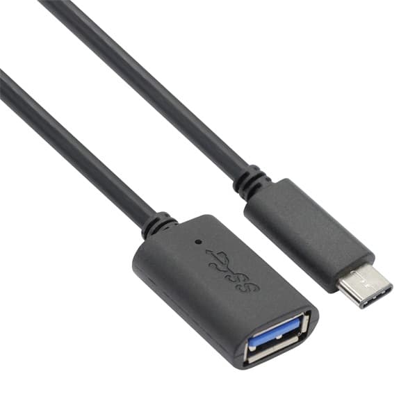 Преходник VCOM CU409-0.2m, от USB 3.1 Type-C(м) към USB 3.0 Type A(ж), 0.2m, черен