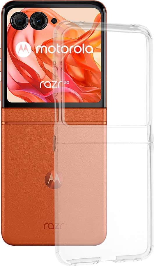 Силиконов (TPU) калъф за Motorola Razr 50 (прозрачен) - Techsuit Clear Silicone Case