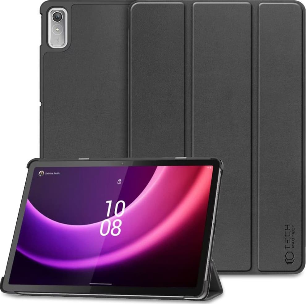 Кожен кейс и поставка за Lenovo Tab P11 Gen 2 (2023) - Tech-Protect Smartcase (черен)