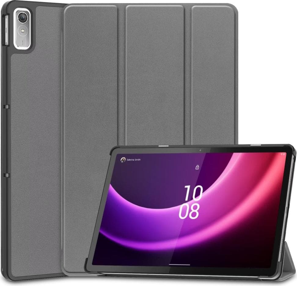 Кожен кейс и поставка за Lenovo Tab P11 Gen 2 (2023) - Tech-Protect Smartcase (сив)