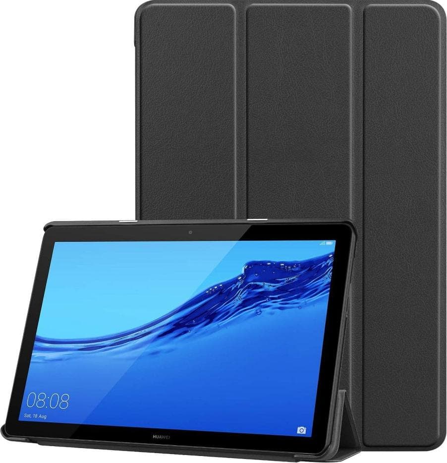Кожен кейс и поставка за Huawei MediaPad T5 10.1 (черен) - Tech-Protect Smartcase (bulk)