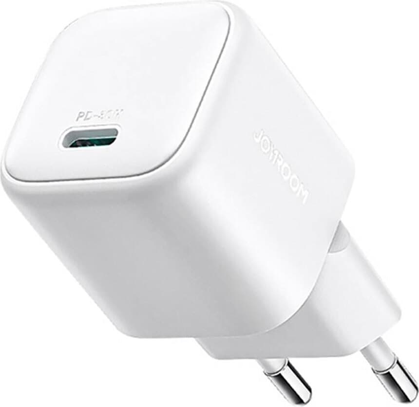 Зарядно устройство Joyroom JR-TCG15, от контакт към 1x USB C(ж), 12V/2.5A, бяло, 30W, PD 3.0