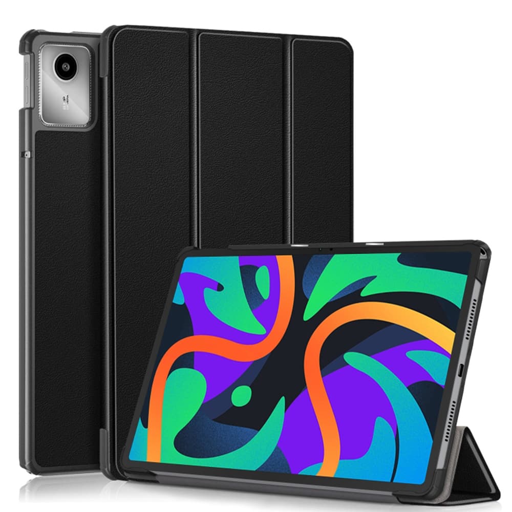 Кожен кейс и поставка за Lenovo Tab M11 (черен) - Techsuit FoldPro Leather Case