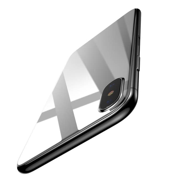 Протектор от закалено стъкло /Tempered Glass/ Baseus Back Glass Film за Apple iPhone X, обхваща задната част, бял