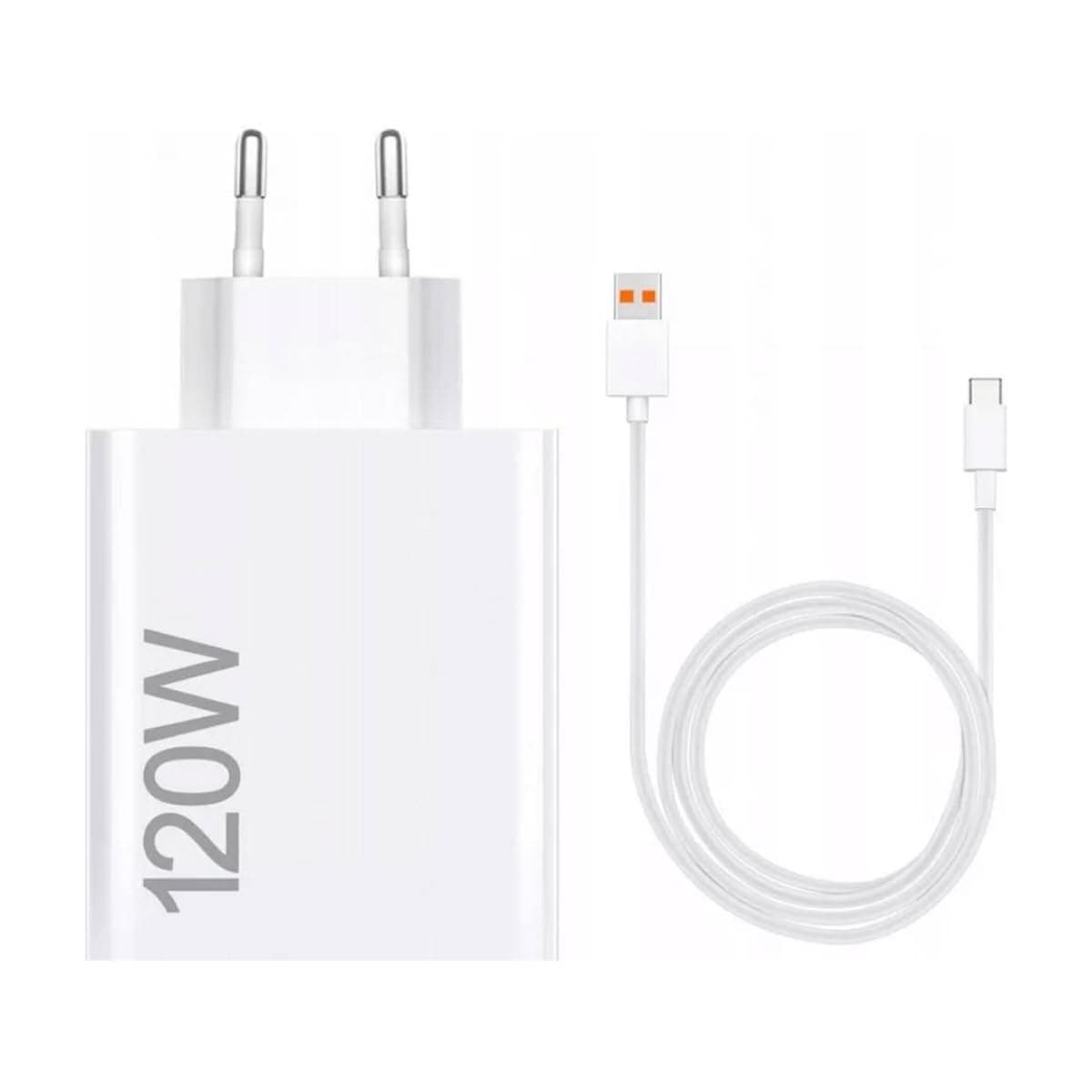 Зарядно устройство Xiaomi 120W HyperCharge Combo (Type-A), от контакт към 1x USB-A(ж), 20V/6A, бяло, 120W