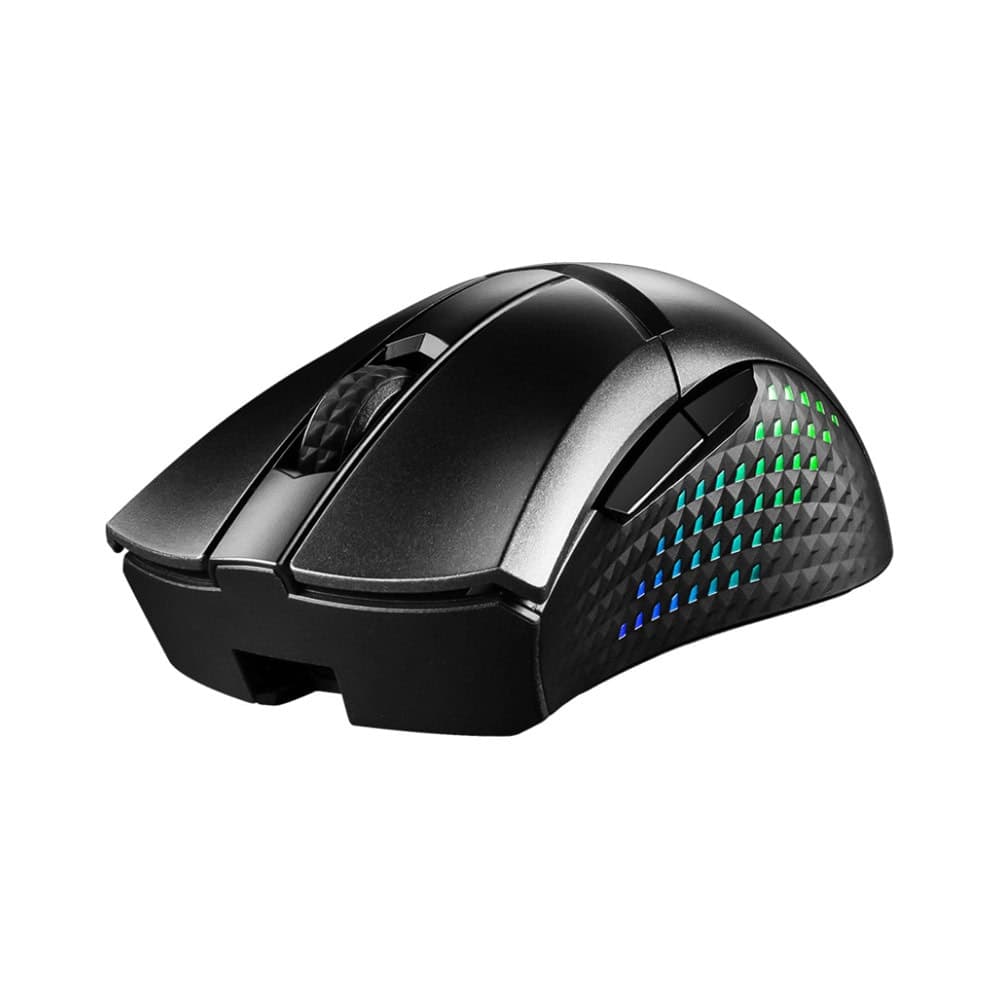 Мишка MSI CLUTCH GM51 LIGHTWEIGHT, оптична(6400dpi), безжична, USB, черна, гейминг, PAW-3395 сензор