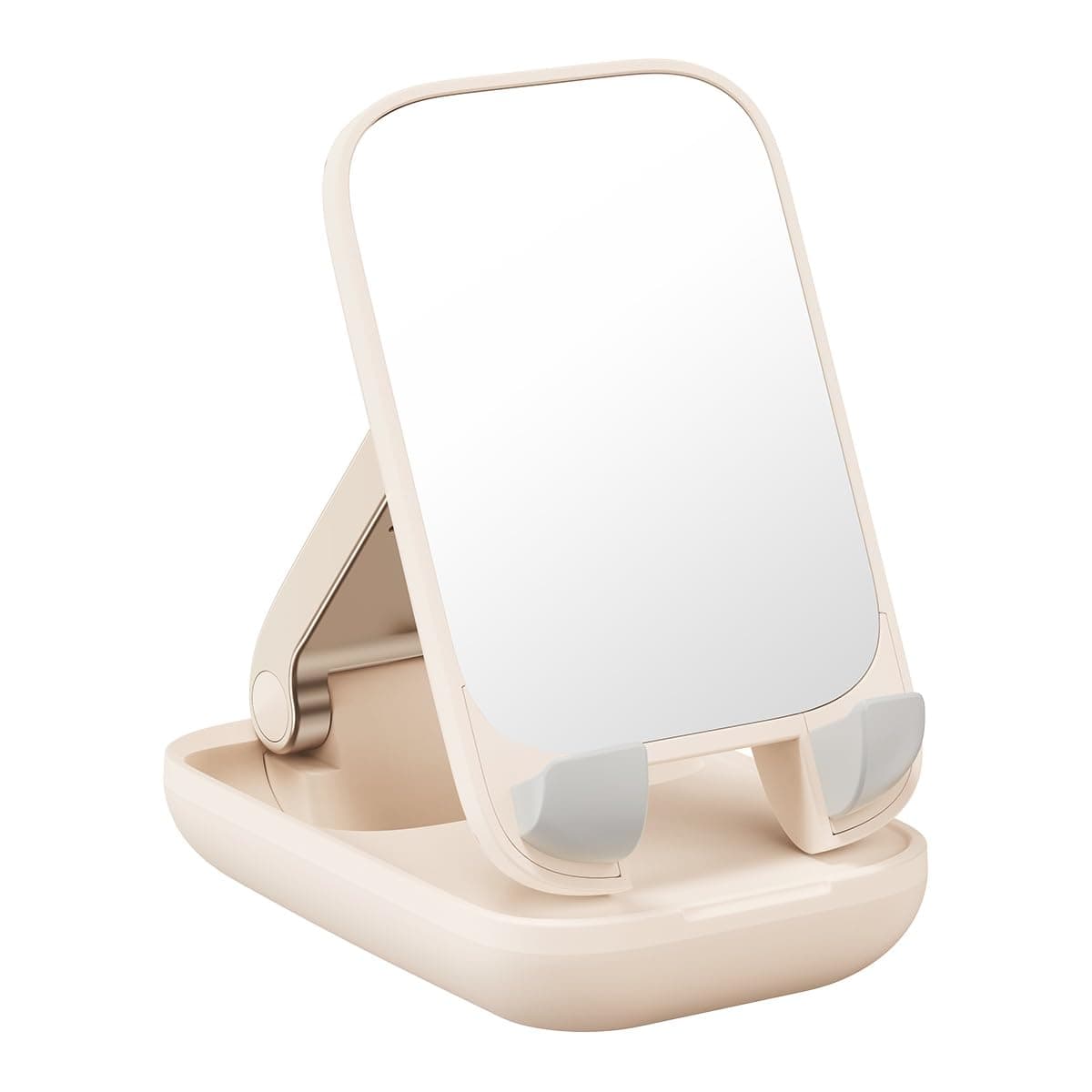 Стойка за телефон Baseus Seashell Folding Stand (B10551501411-00), универсална, за гладки повърхности, огледало, розова