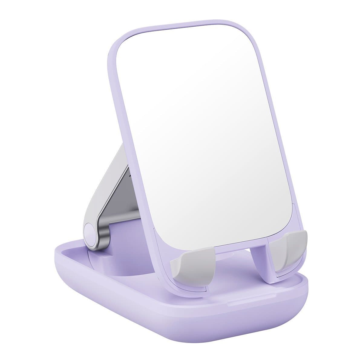 Стойка за телефон Baseus Seashell Folding Stand (B10551501511-00), универсална, за гладки повърхности, огледало, лилава