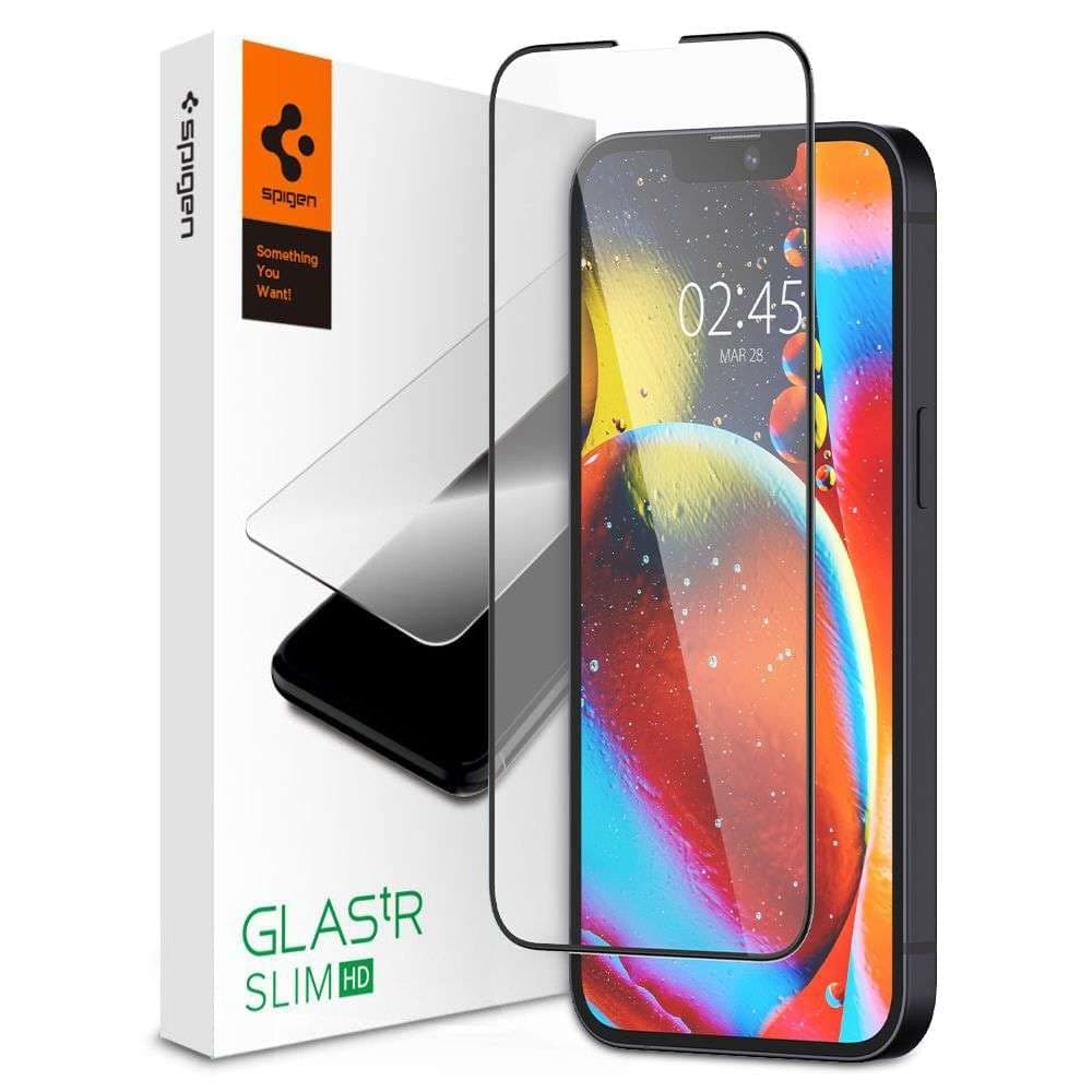Протектор от закалено стъкло Spigen Glass.Tr Slim за Apple iPhone 13/13 Pro, прозрачен