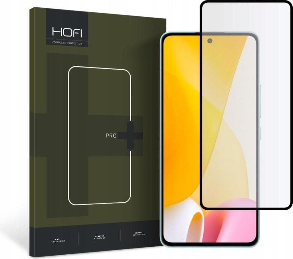 Протектор от закалено стъкло /Tempered Glass/ за Xiaomi 12 Lite, черен/прозрачен