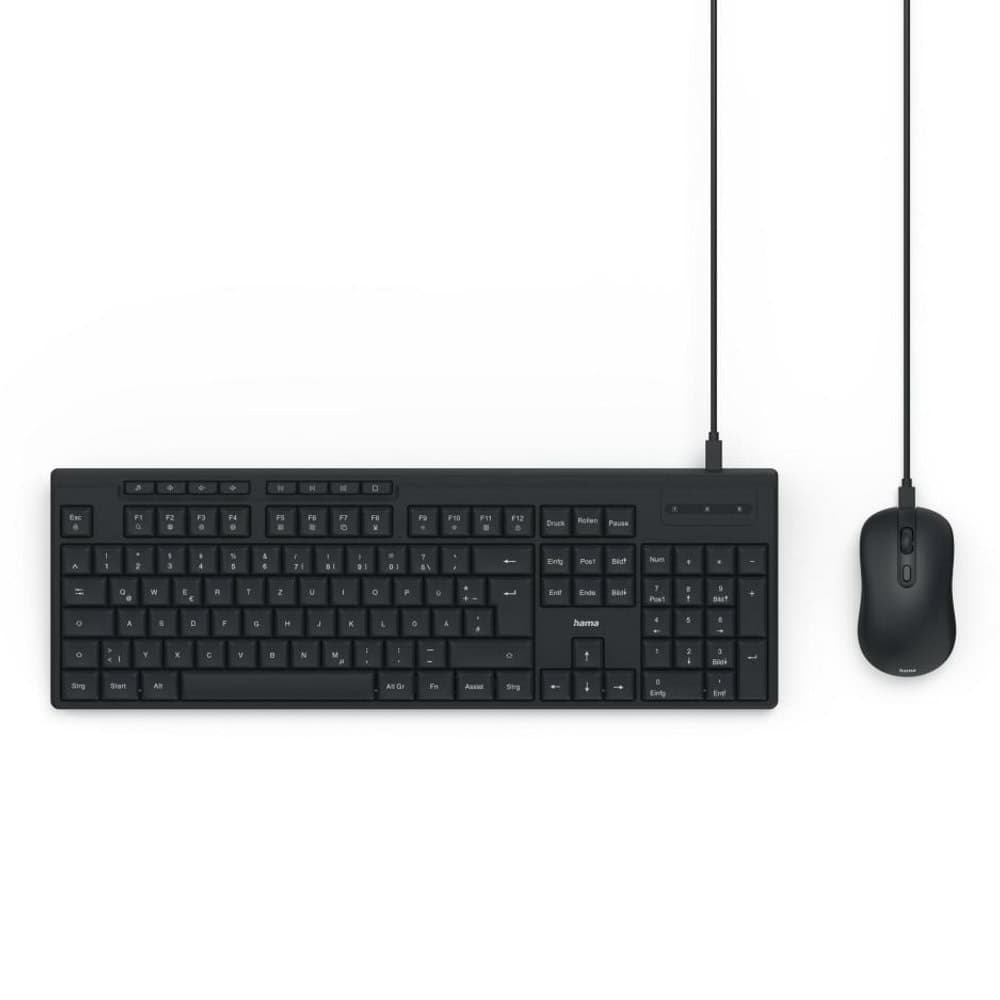 Комплект клавиатура и мишка Hama CKM-200, 2000dpi, USB, черни