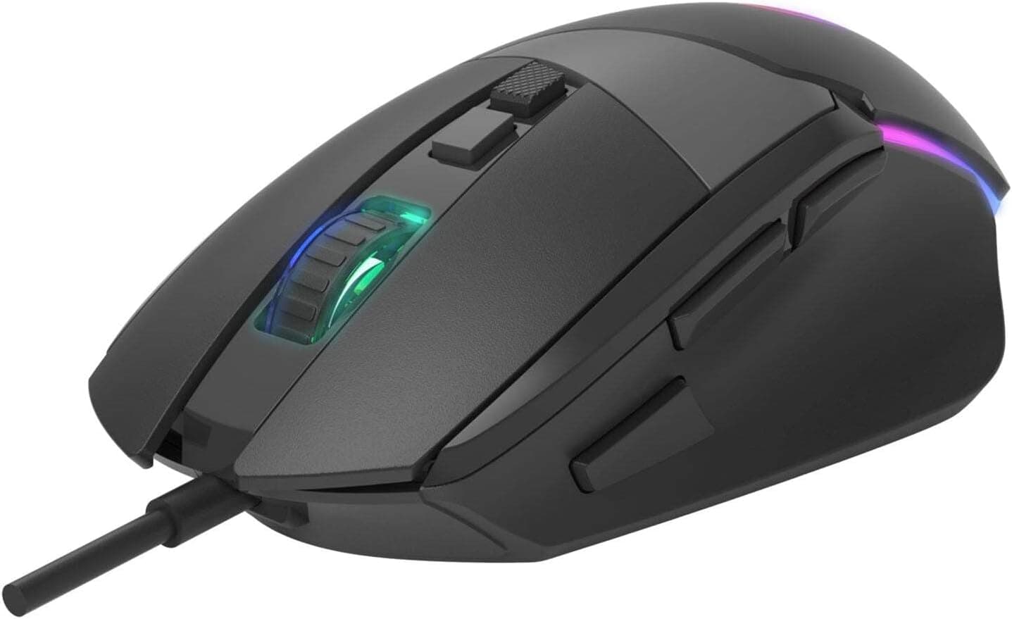 Мишка Marvo M411, оптична (12800dpi), USB, черна, гейминг, 8 програмируеми бутона