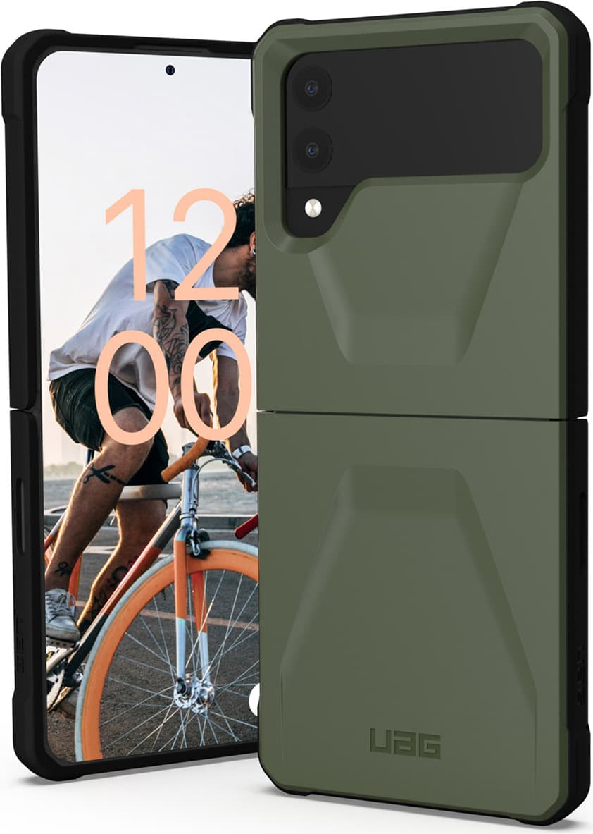 Удароустойчив хибриден кейс за Samsung Galaxy Z Flip 4 - Urban Armor Gear Civilian (зелен)