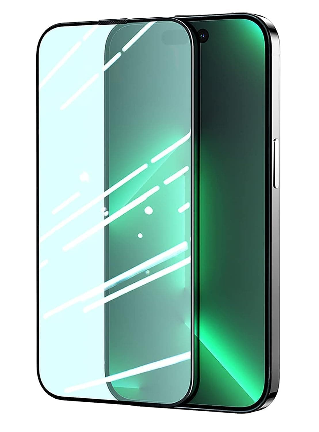 Протектор от закалено стъкло /Tempered Glass/ за Apple iPhone 14 Pro, Joyroom Knight Green JR-G02, черен/прозрачен