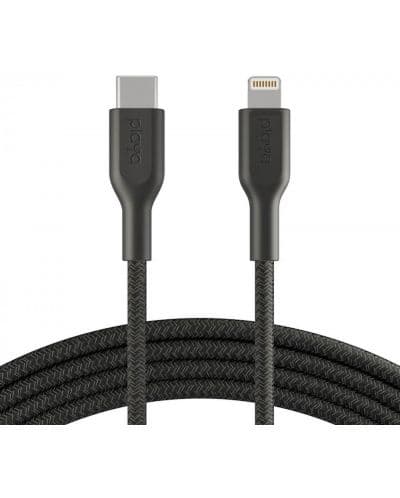 Кабел Belkin Playa (PMBK1004bt1MPBB), от USB C(м) към Lighting(м), 1m, черен
