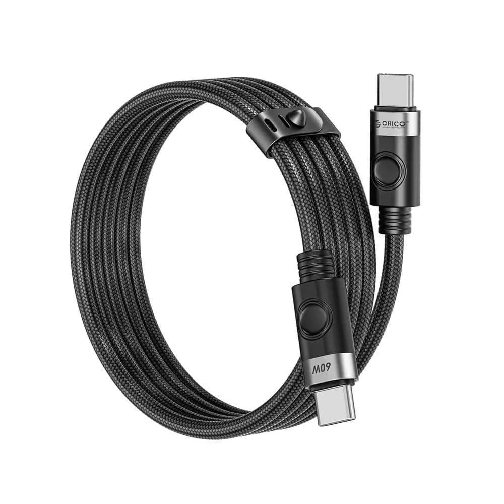 Кабел Orico CDX-60CC-BK, от USB C(м) към USB C(м), 1m, черен