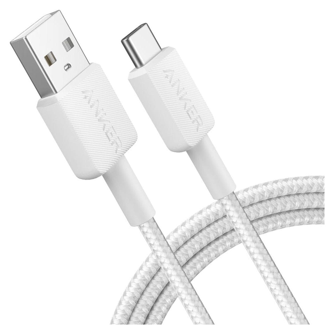 Кабел Anker A81H6G21, от USB A(м) към USB C(м), 1.8m, 15W, бял