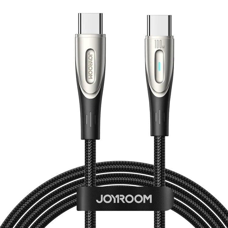 Кабел Joyroom JYR847, от USB C(м) към USB C(м), 1.2m, 100W, черен