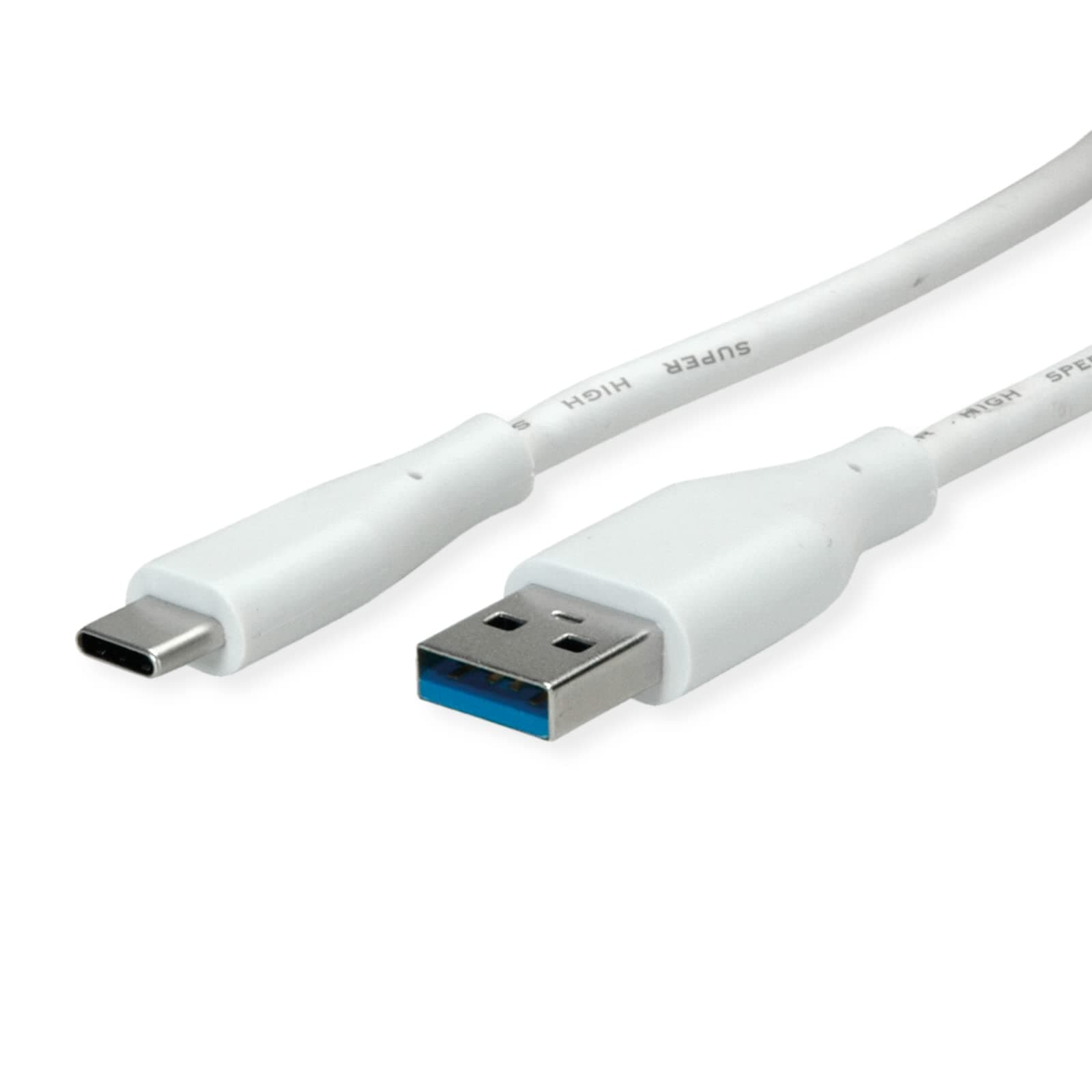 Кабел Roline 11.99.9036, USB A(м) към USB C(м), 3m, бял