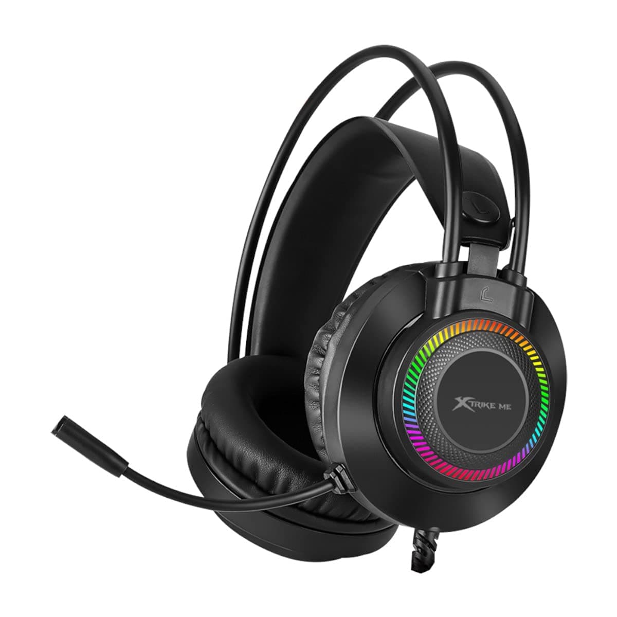Слушалки Xtrike ME GH-509, микрофон, 50мм говорители, RGB подсветка, гейминг, черни