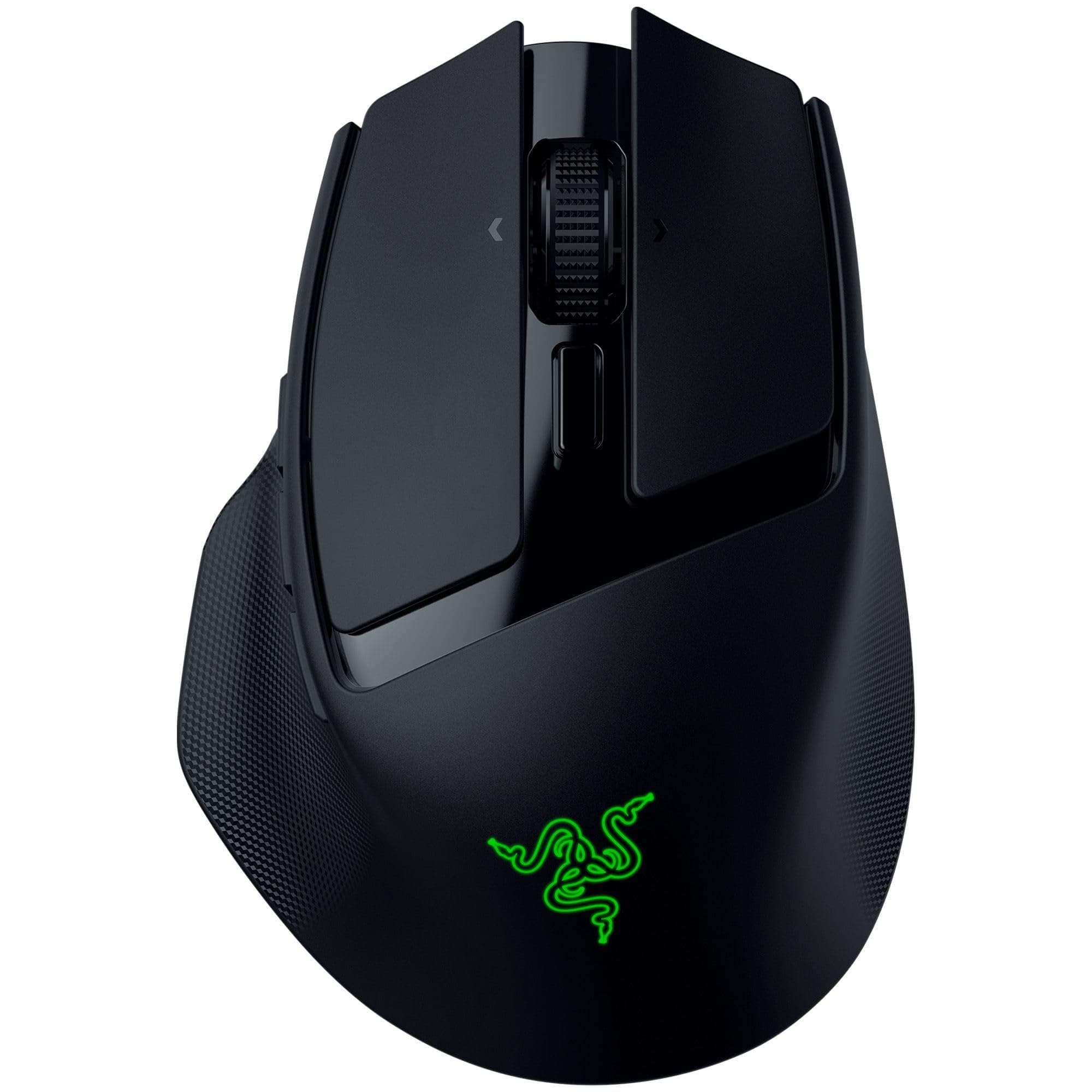 Мишка Razer Basilisk Mobile, оптична (18 000 dpi), жична/безжична, Bluetooth, USB, черна, гейминг, 10 програмируеми бутона, Razer Focus X 18K сензор