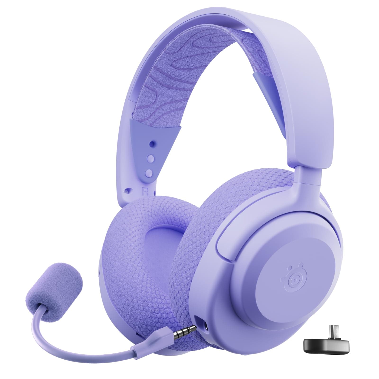Слушалки SteelSeries Arctis Nova 3P Wireless, безжични/жични, Bluetooth, USB, USB-C, микрофон, гейминг, Killer Audio, до 30 часа време на работа, лилави