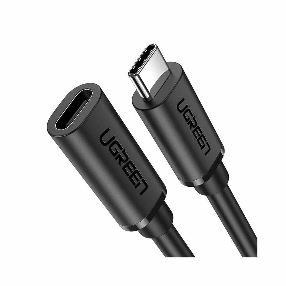 Кабел Ugreen USB-C Extension Cable, от USB C(м) към USB C(ж), 1m, черен