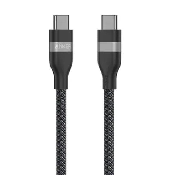 Кабел Anker A82E2H11, от USB C(м) към USB C(м), 0.9m, 240W, черен