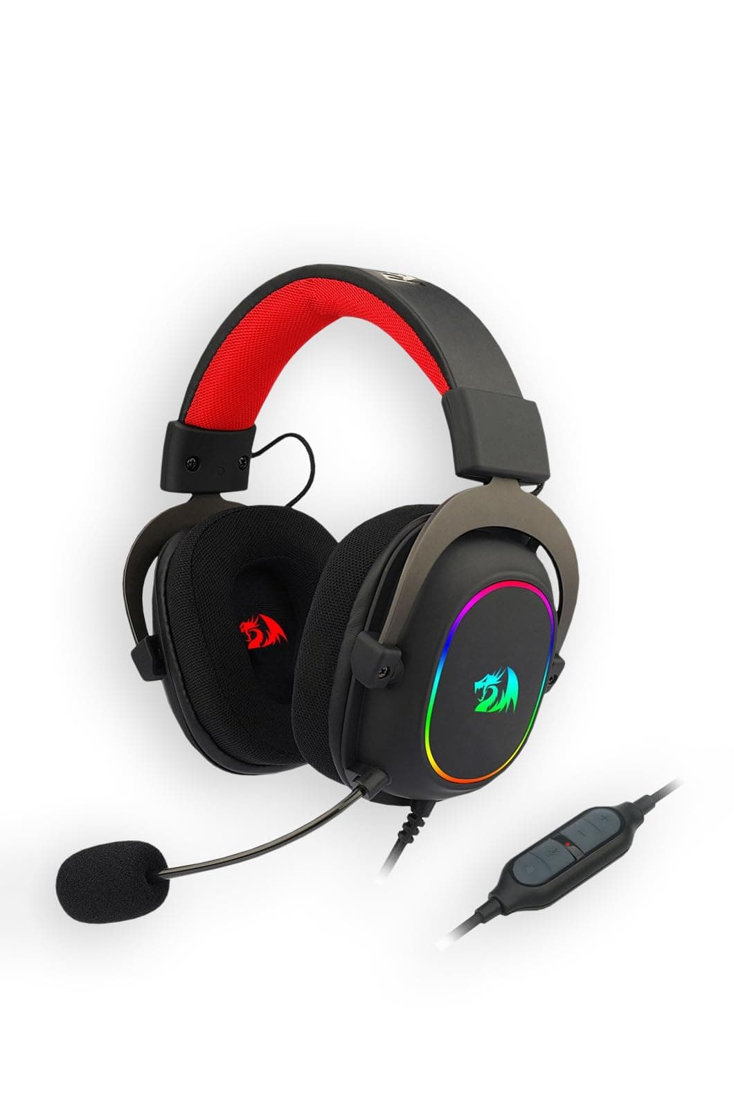 Слушалки Redragon ZeusX 7.1, USB, микрофон, гейминг, 7.1 Surround-Sound звук, RGB подсветка, черни