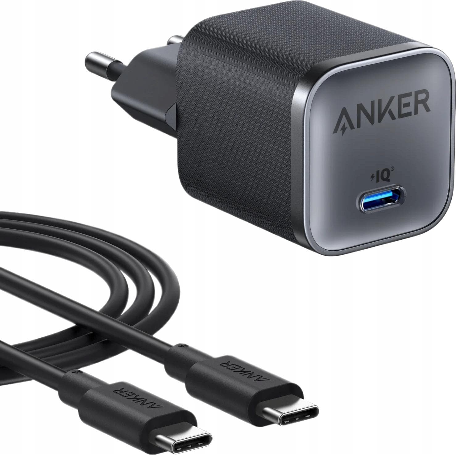 Захранване за ел. мрежа за USB-C порт с технология за бързо зареждане - Anker Nano 45W USB-C Wall Charger (черен)