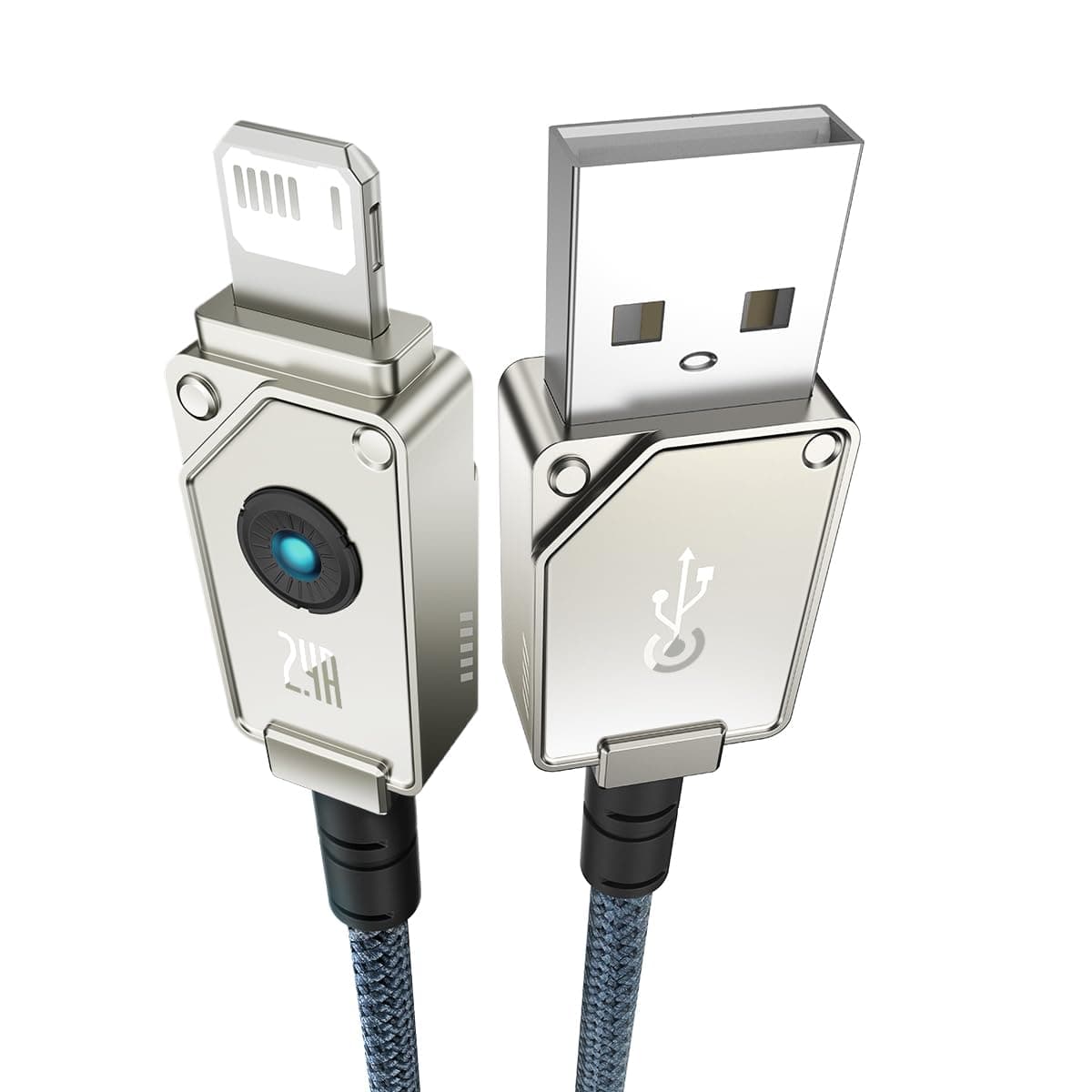 Кабел Baseus Unbreakable, от USB A(м) към Lightning (м), 1m, черен