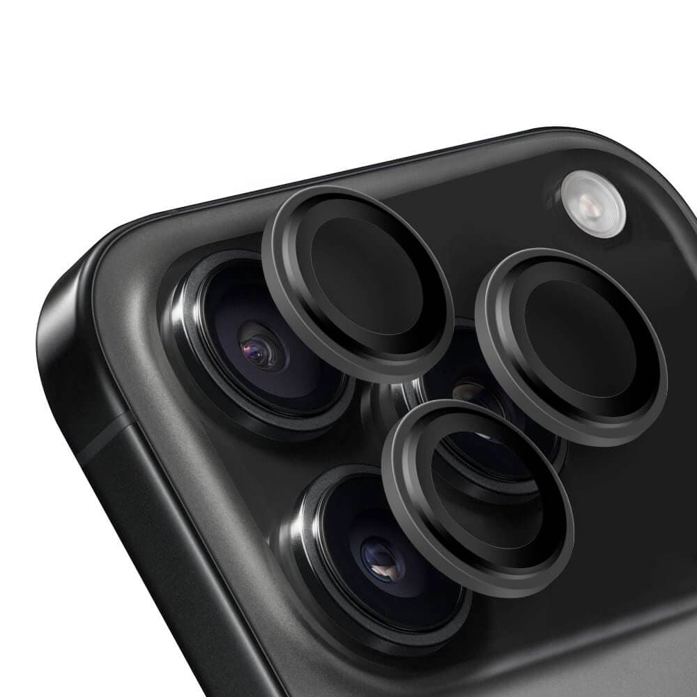 Предпазни стъклени лещи за камерата на iPhone 17 Pro, iPhone 17 Pro Max - OBALME Tempered Glass Camera Lens Protector (тъмносив)