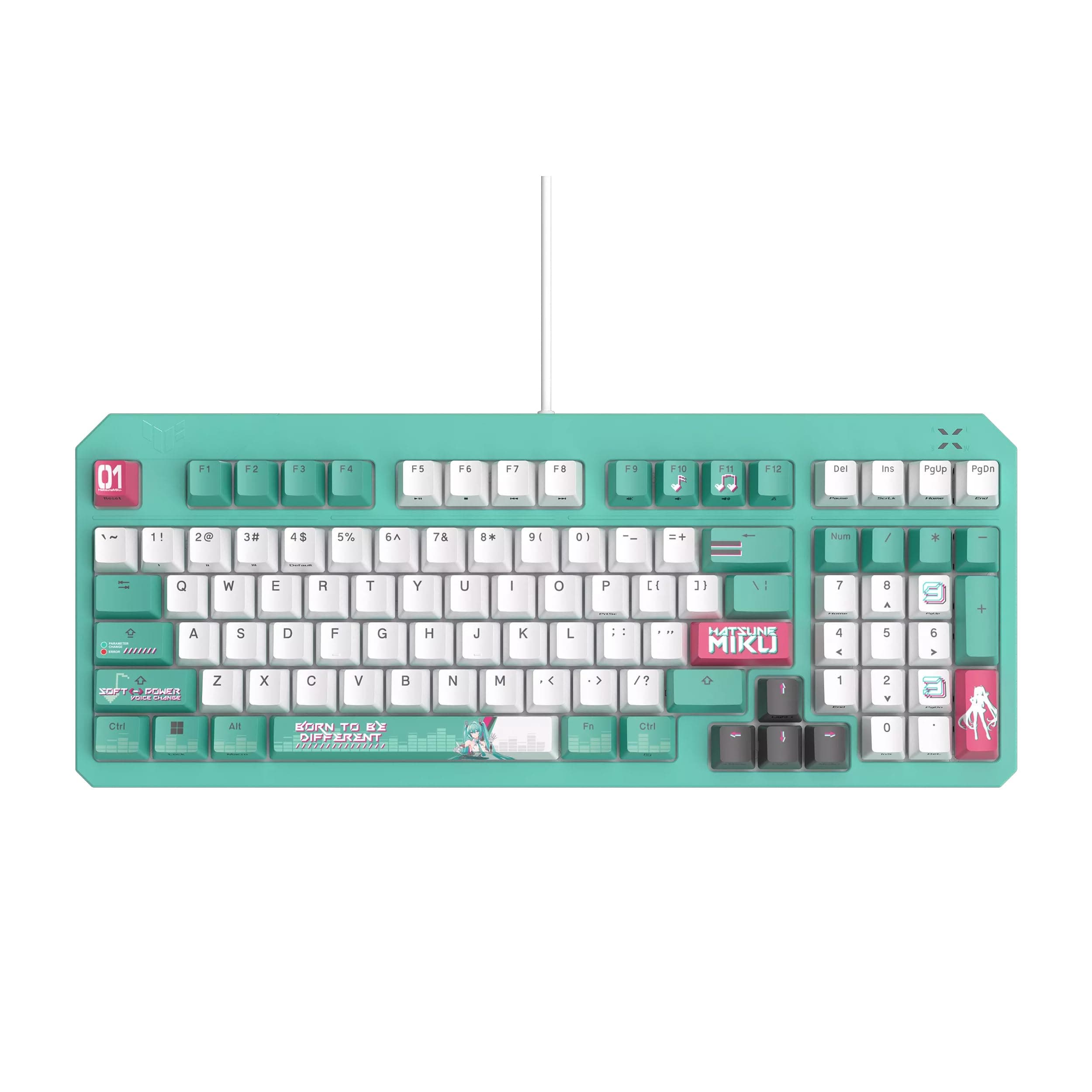 Геймърска клавиатура ASUS TUF Gaming K3 Gen II Hatsune Miku Edition - Optical Mechanical Switch