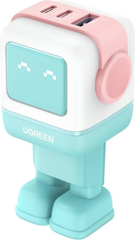 Зарядно устройство Ugreen CD361, от контакт към 2x USB-C(ж), 1x USB-A(ж), многоцветно, QC4+, 65W